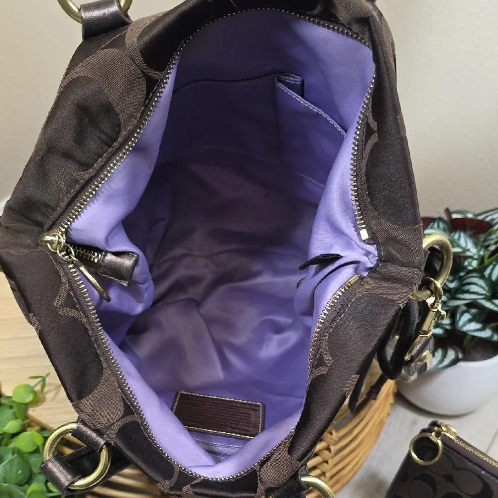 Coach Poppy Spotlight Tote and Matching Wallet